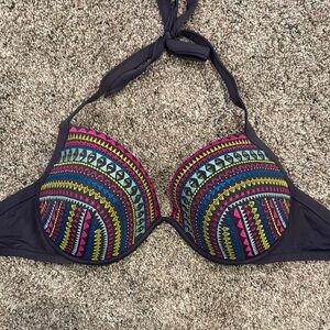 Colorful Patterned Bikini Top